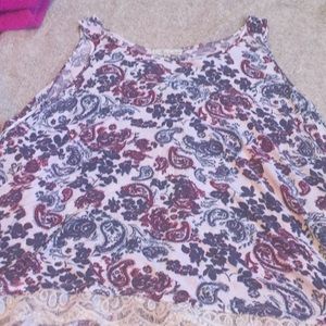 Colorful flower pattern nice dress up/T-shirt top